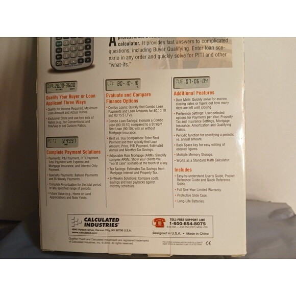 Mortgage Real Estate Calculator, Qualifier Plus IIIx - 3415 Financial Calculator - Picture 13 of 16